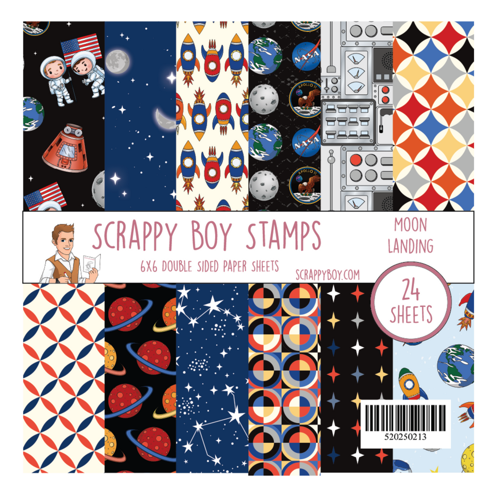 Moon Landing 6x6 Paper Pack scrappyboystamps