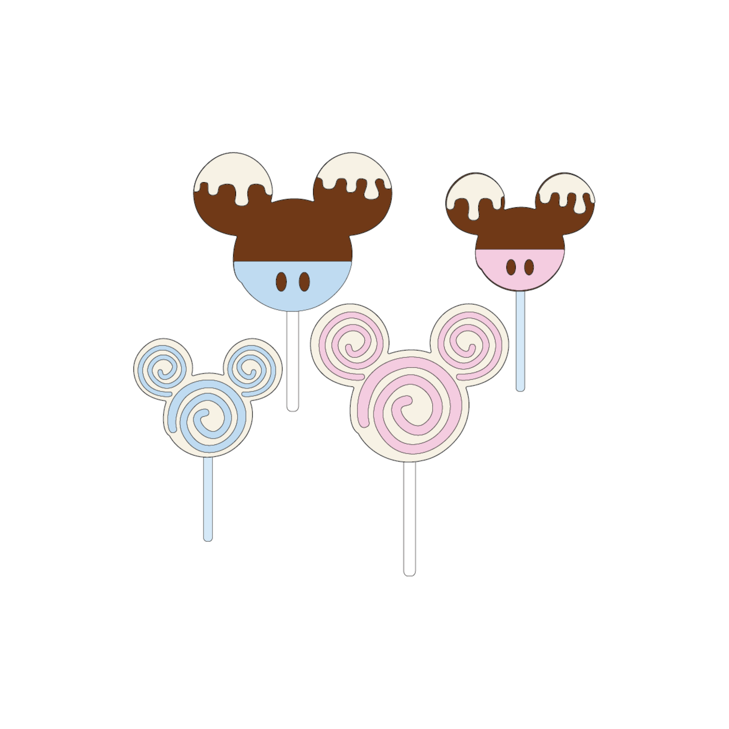 Mouse Lollipop Embellishments Die Set scrappyboystamps
