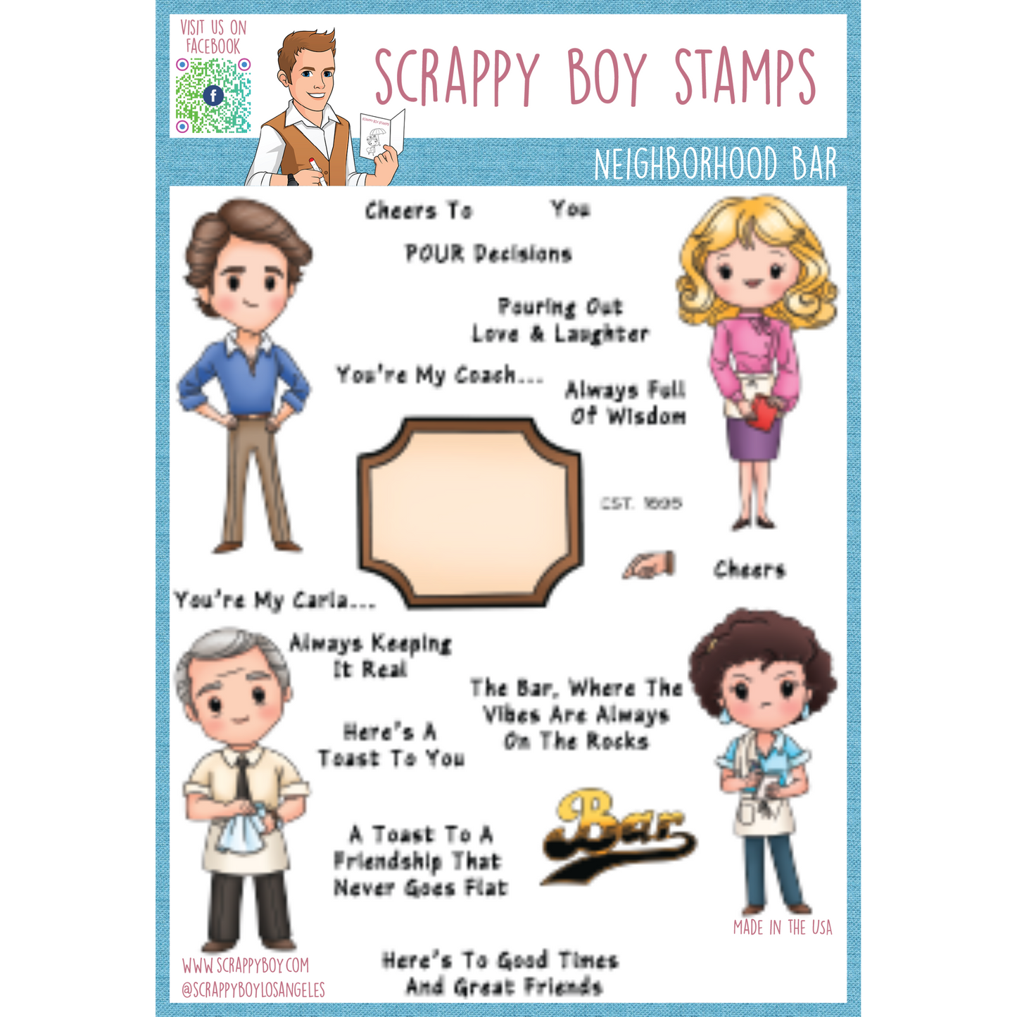 
                  
                    Neighborhood Bar - 6x8 Stamp Set Scrappy Boy Stamps
                  
                