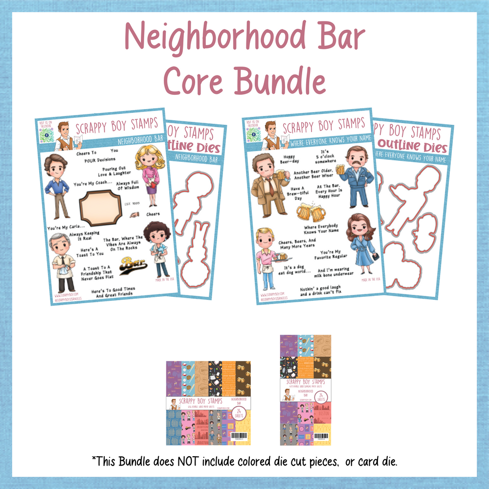 Core Bundle - Neighborhood Bar Scrappy Boy Stamps