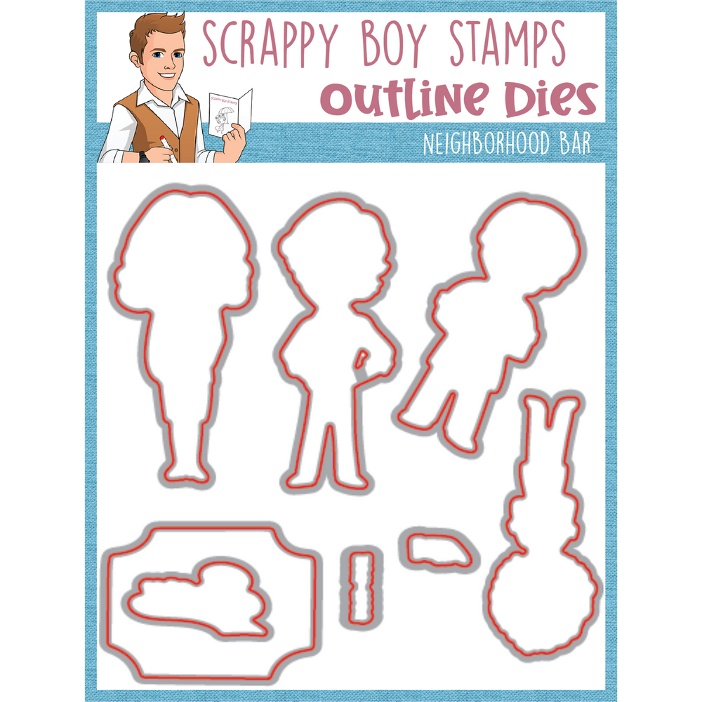 Outline Dies - Neighborhood Bar scrappyboystamps