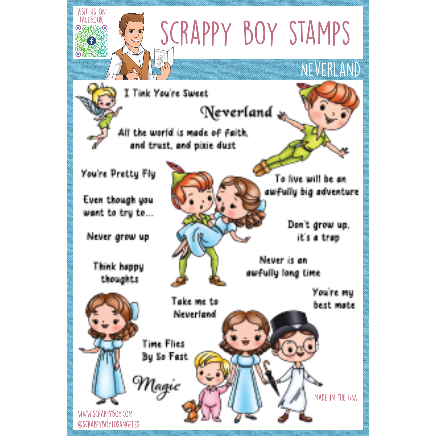 
                  
                    Neverland - 6x8 Stamp Set Scrappy Boy Stamps
                  
                