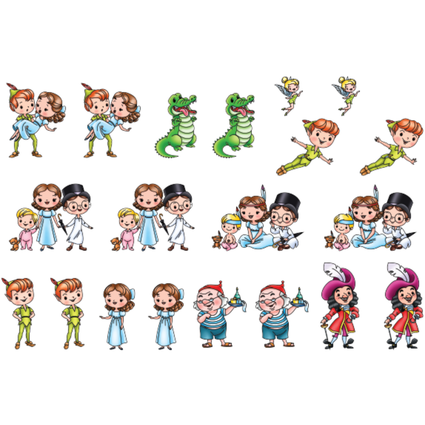Neverland - Colored Die Cut Pieces Scrappy Boy Stamps