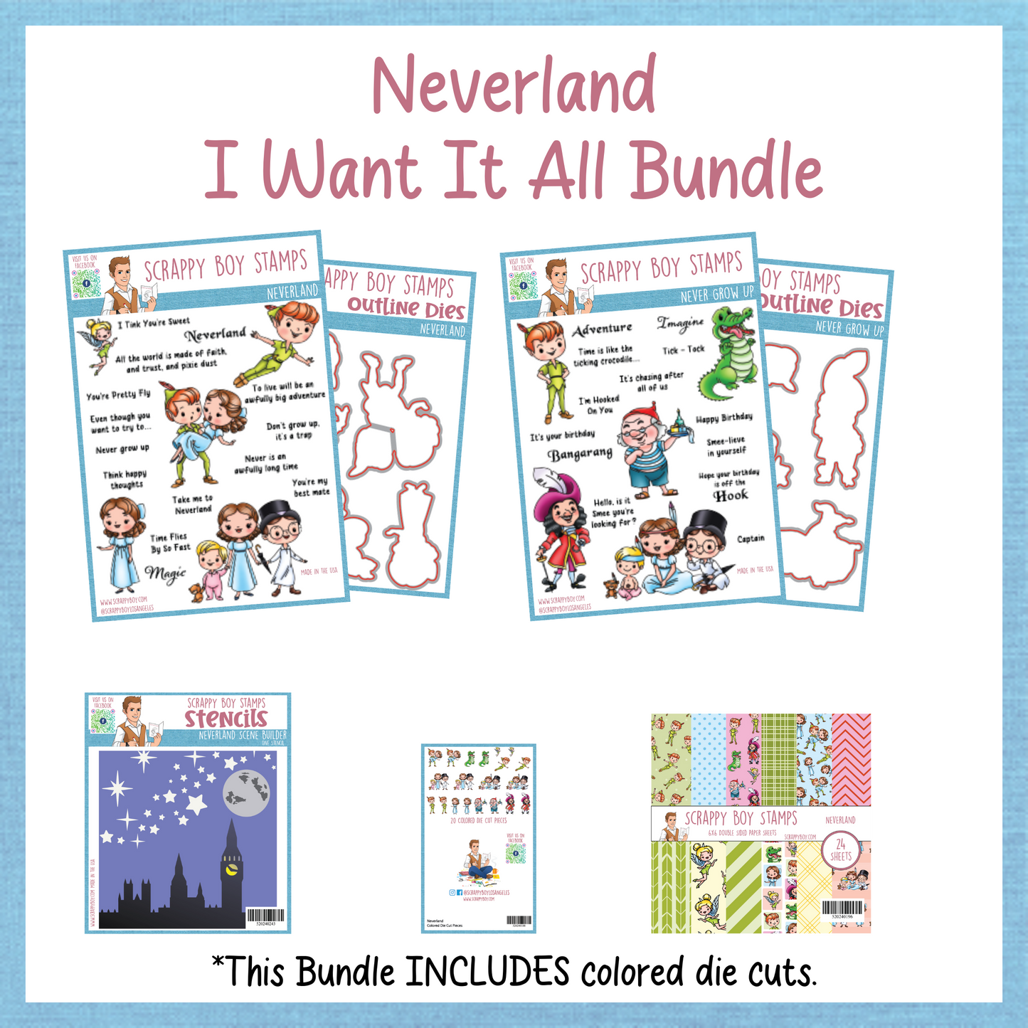 Core Bundle - Neverland Release Scrappy Boy Stamps