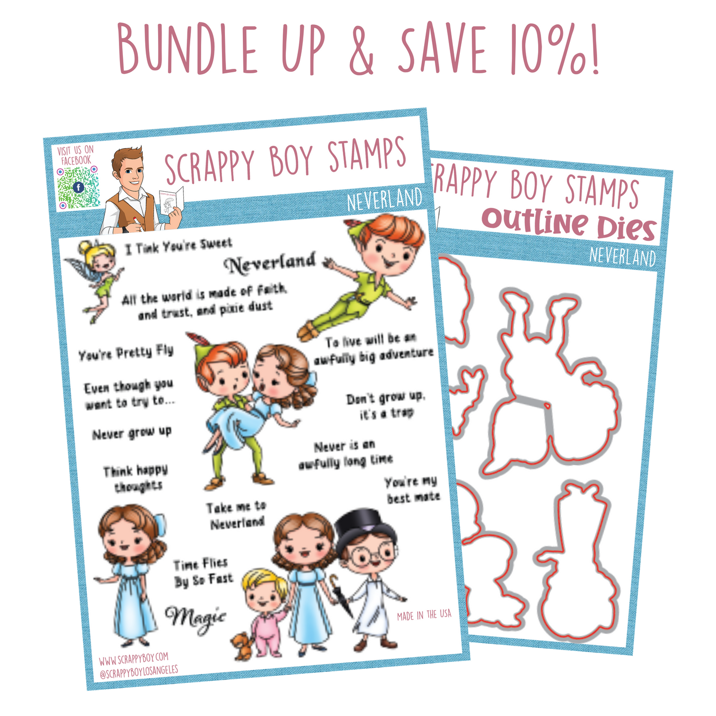 Bundle - Neverland Stamps & Outline Dies scrappyboystamps