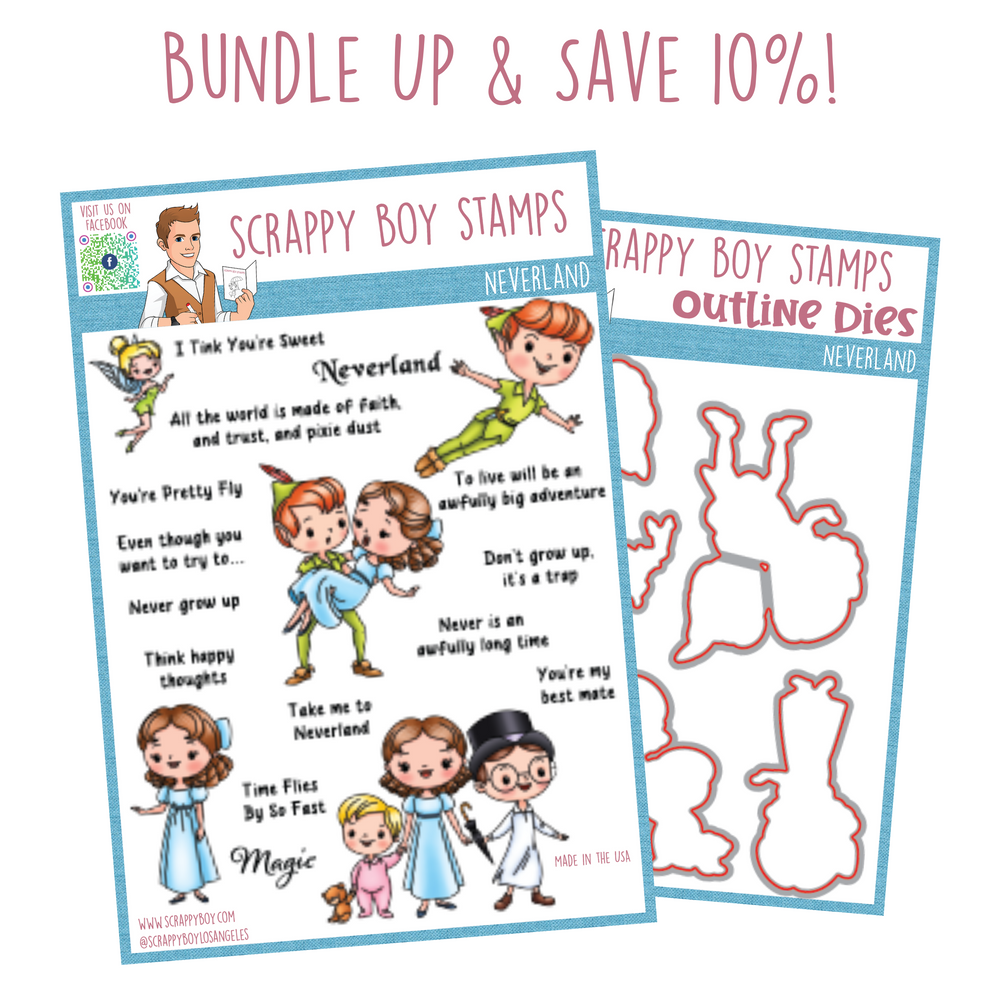 
                  
                    Bundle - Neverland Stamps & Outline Dies scrappyboystamps
                  
                