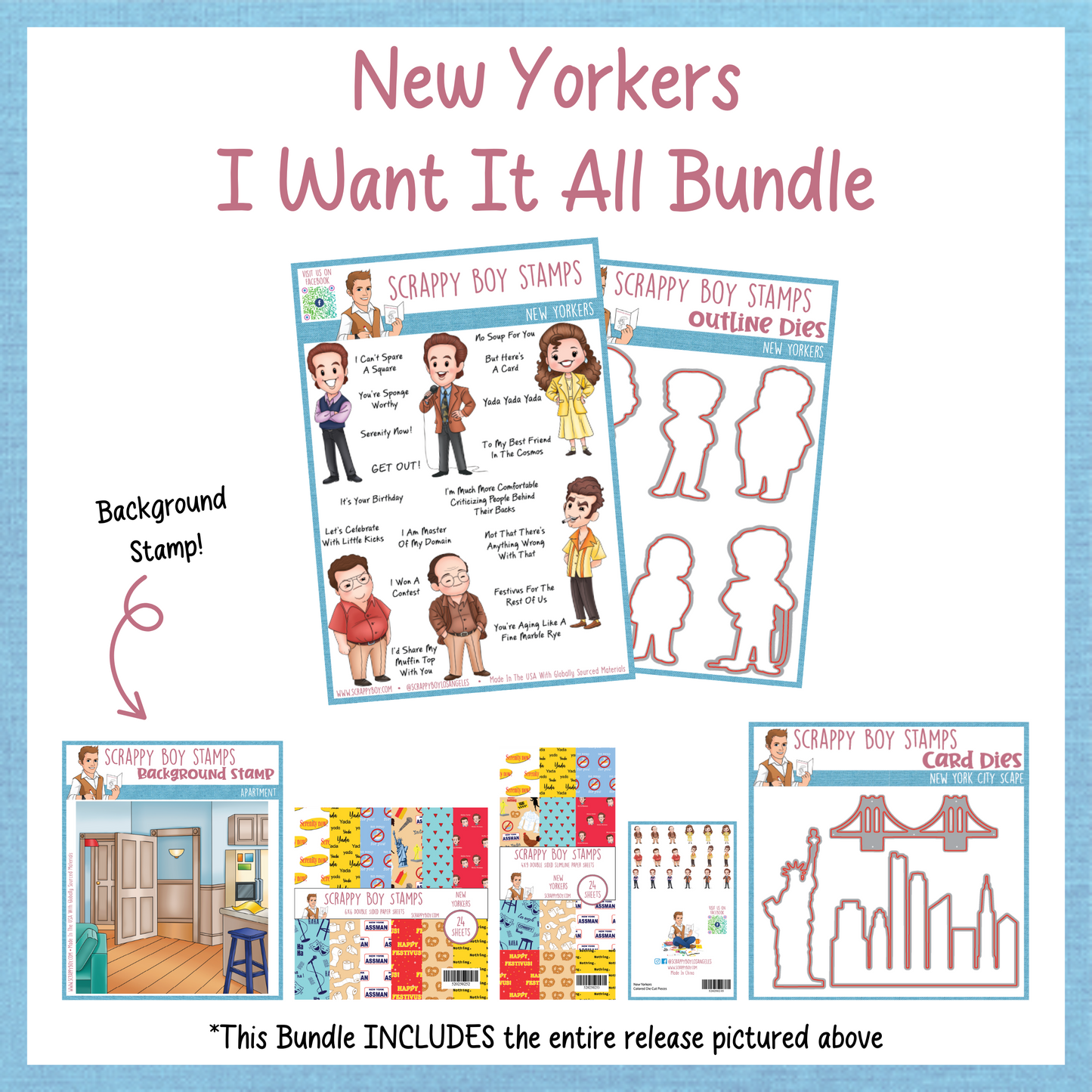 I Want It All Bundle - New Yorkers Scrappy Boy Stamps