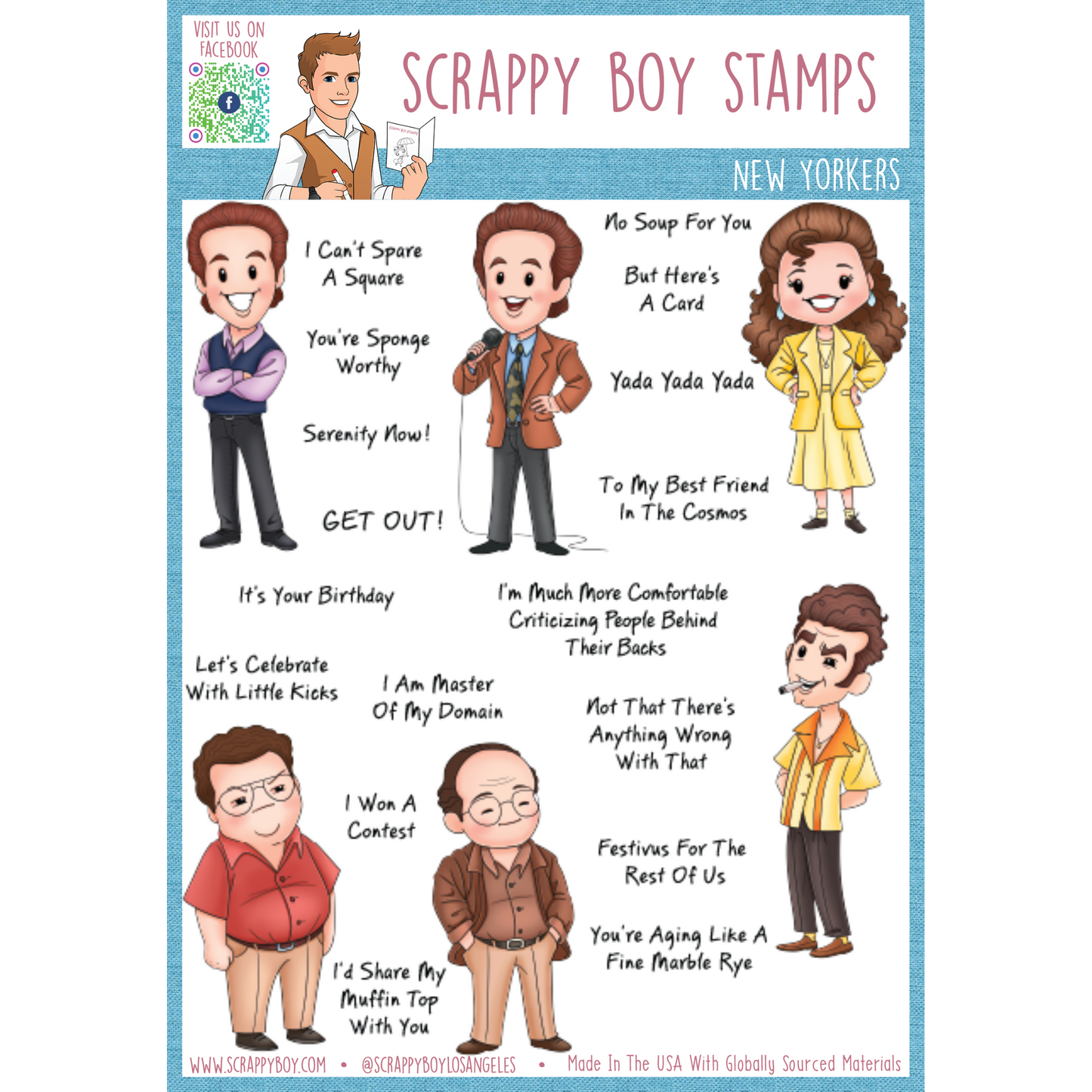 New Yorkers - 6x8 Stamp Set Scrappy Boy Stamps