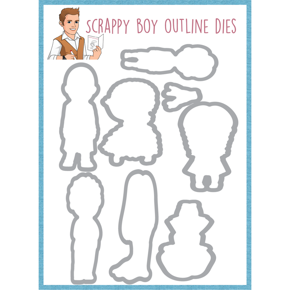 Outline Dies - Goth Girl scrappyboystamps