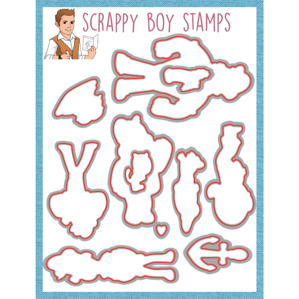 Outline Dies - I Y'am What I Y'am scrappyboystamps