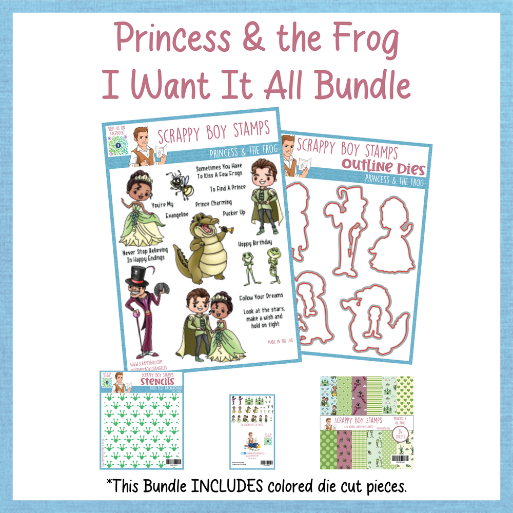 I Want It All Bundle - Princess & the Frog Release Scrappy Boy Stamps