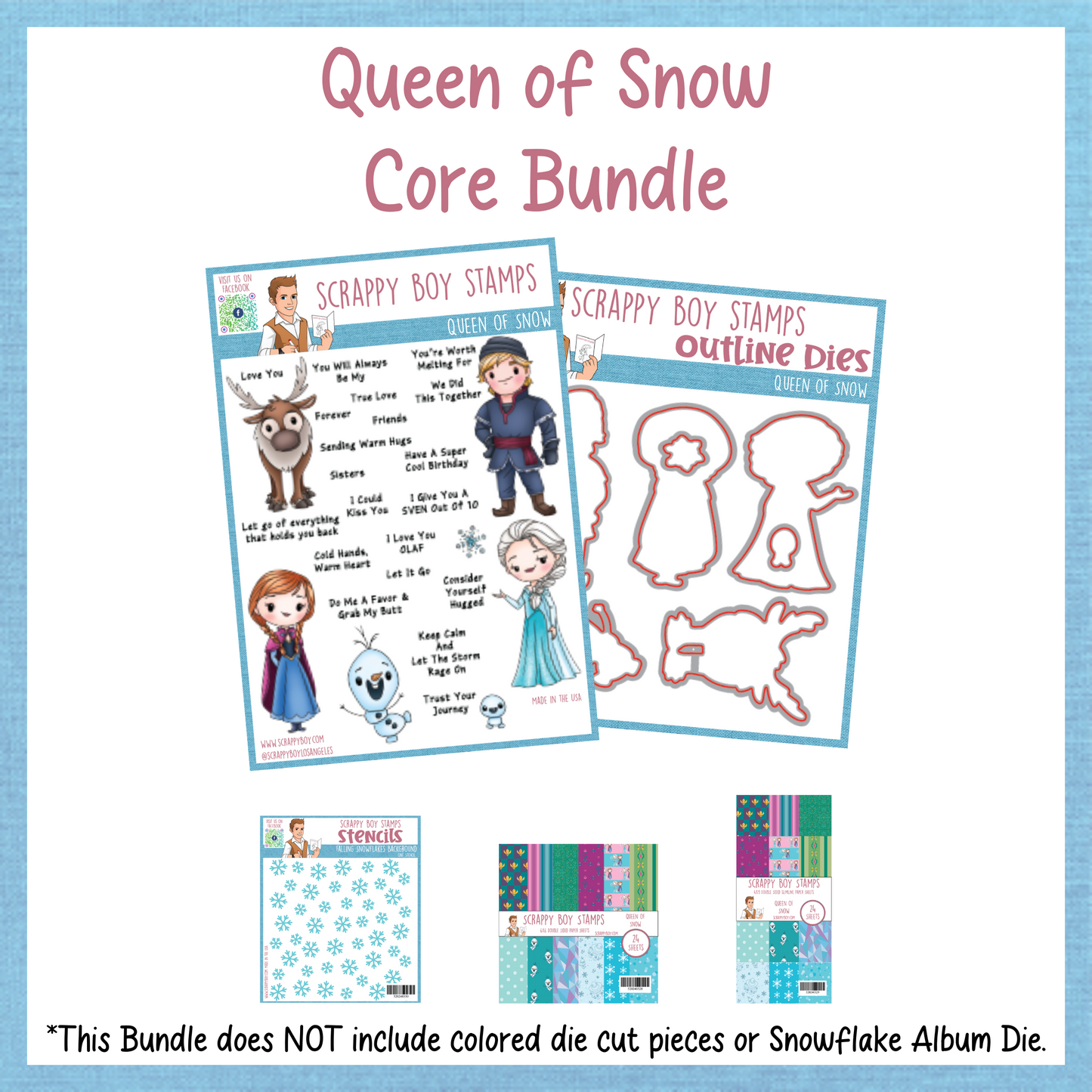 Core Bundle - Queen of Snow Release Scrappy Boy Stamps