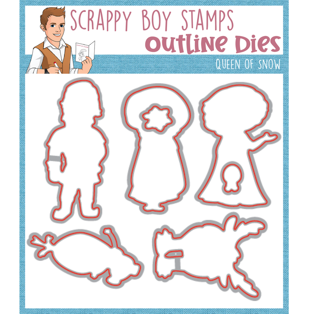 Outline Dies - Queen of Snow scrappyboystamps