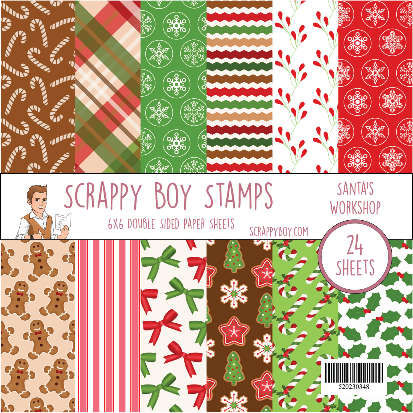 Santa's Workshop 6x6 Paper Pack scrappyboystamps