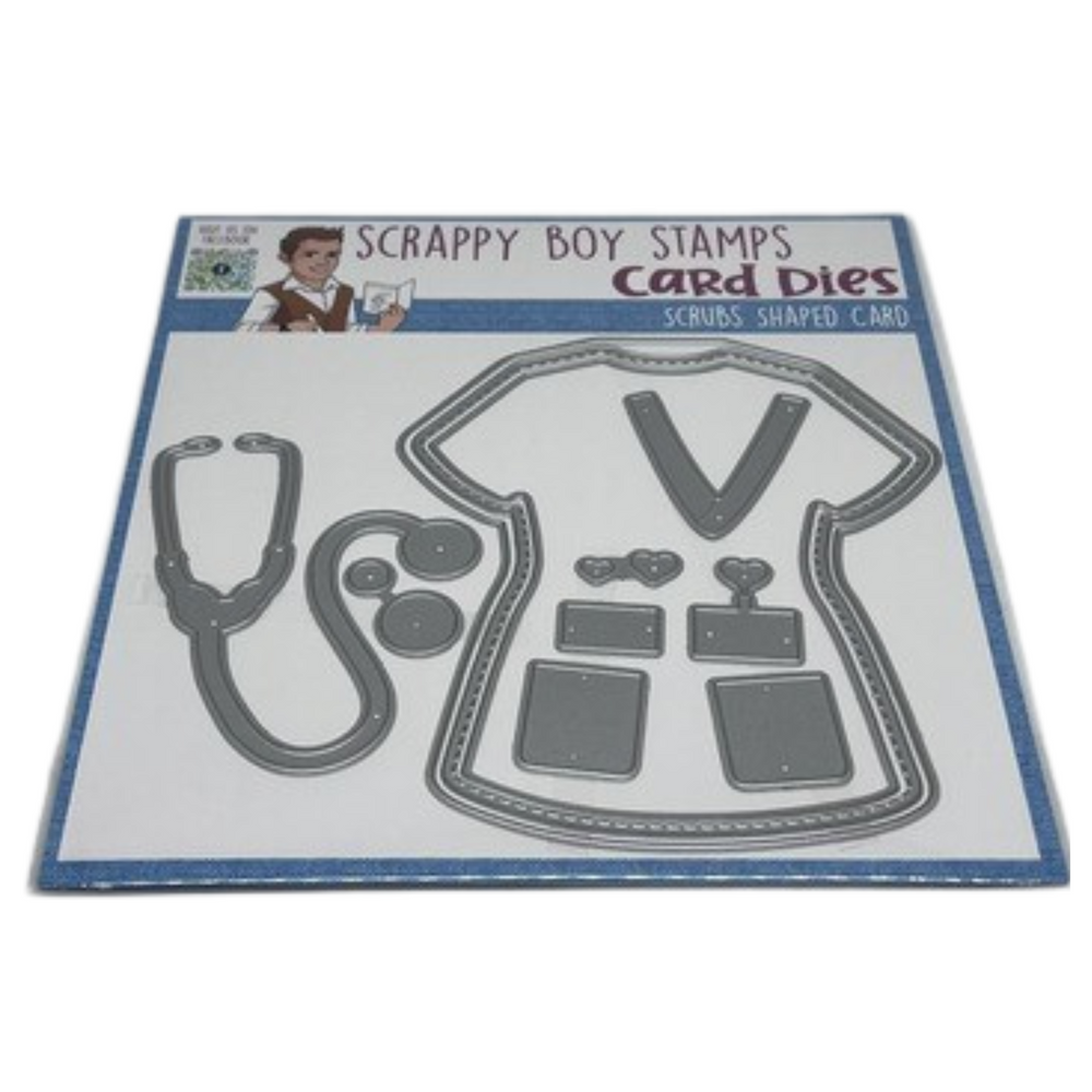 Scrubs Shaped Card Die scrappyboystamps