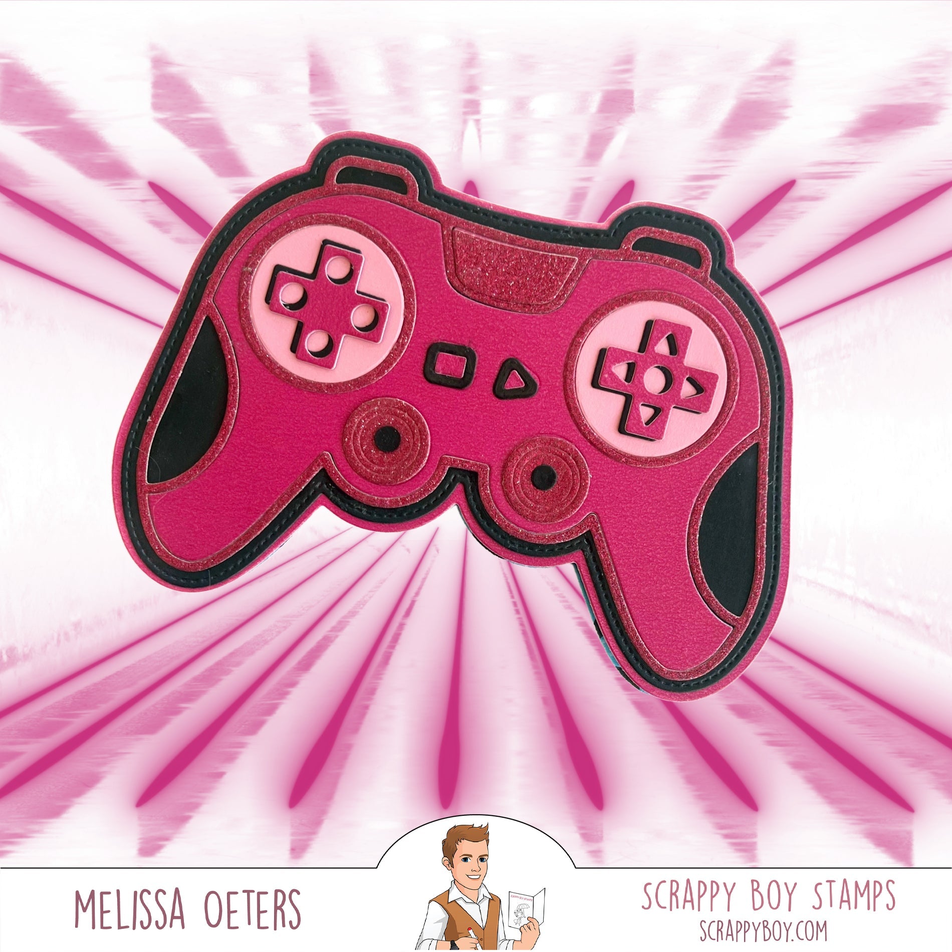 Game Controller Mini Album Die/Shaped Card Die - Scrappy Boy Stamps