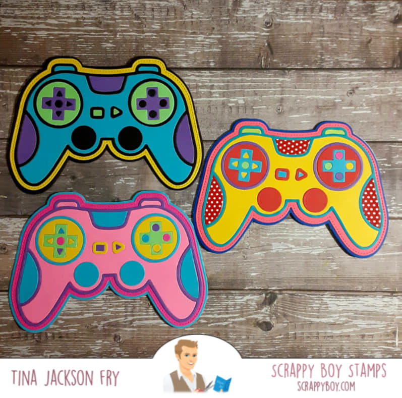 Game Controller Mini Album Die/Shaped Card Die - Scrappy Boy Stamps