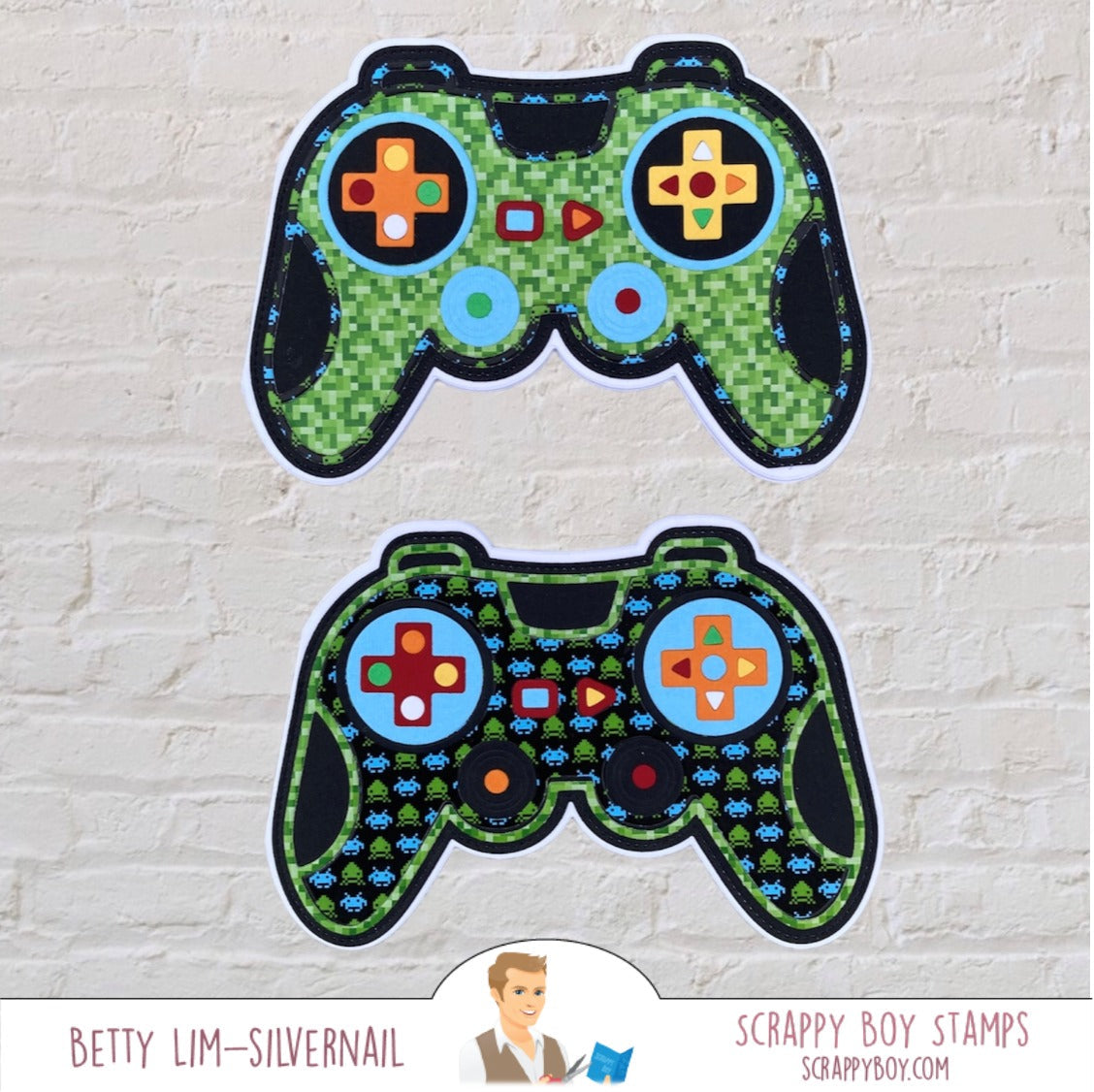 Game Controller Mini Album Die/Shaped Card Die - Scrappy Boy Stamps