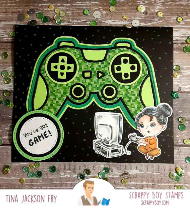 Game Controller Mini Album Die/Shaped Card Die - Scrappy Boy Stamps