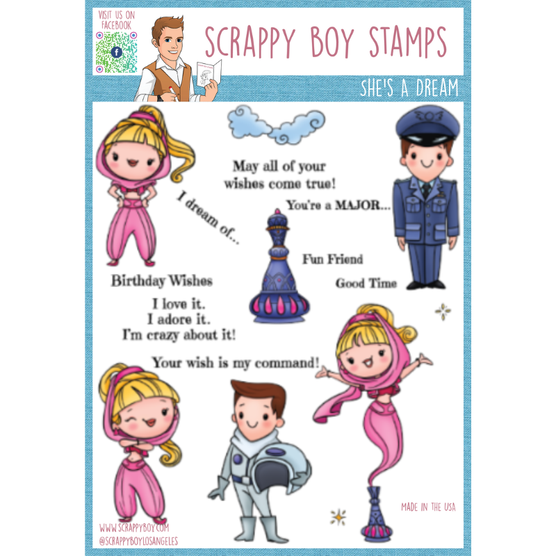 She's A Dream - 6x8 Stamp Set Scrappy Boy Stamps