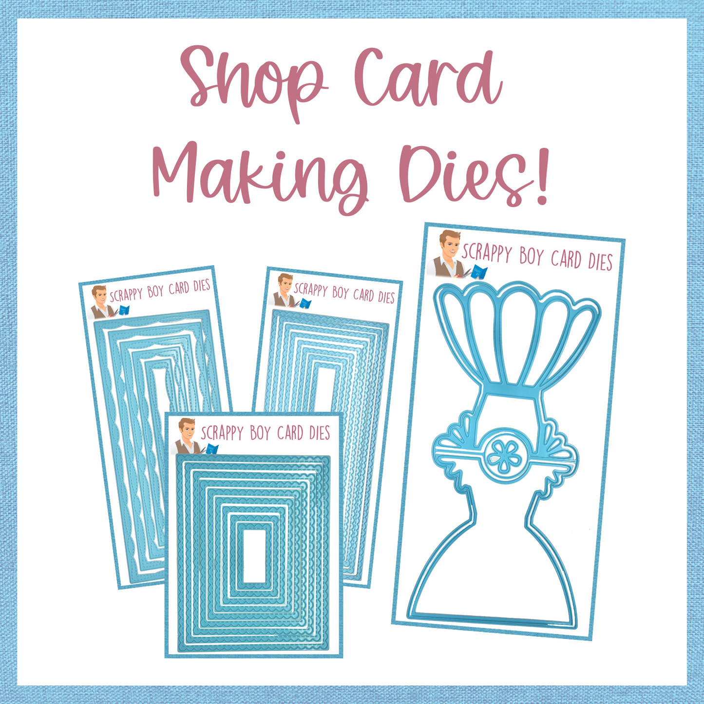 Slimline Dies, A2 Scalloped and Stitched Nested Dies, Dress Shaped Card Die