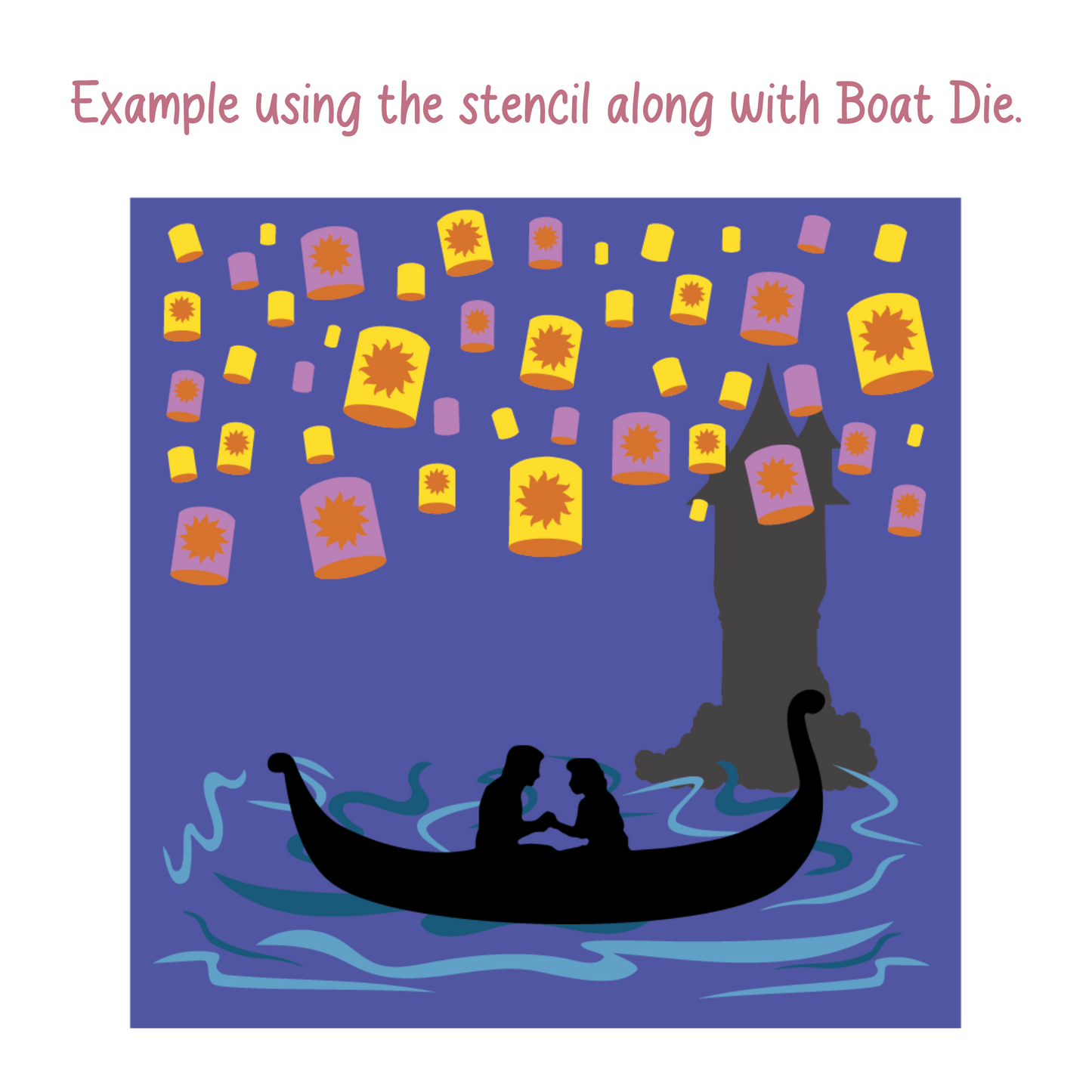 Rapunzel Boat Die scrappyboystamps