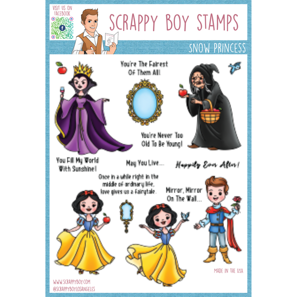 Snow Princess - 6x8 Stamp Set Scrappy Boy Stamps
