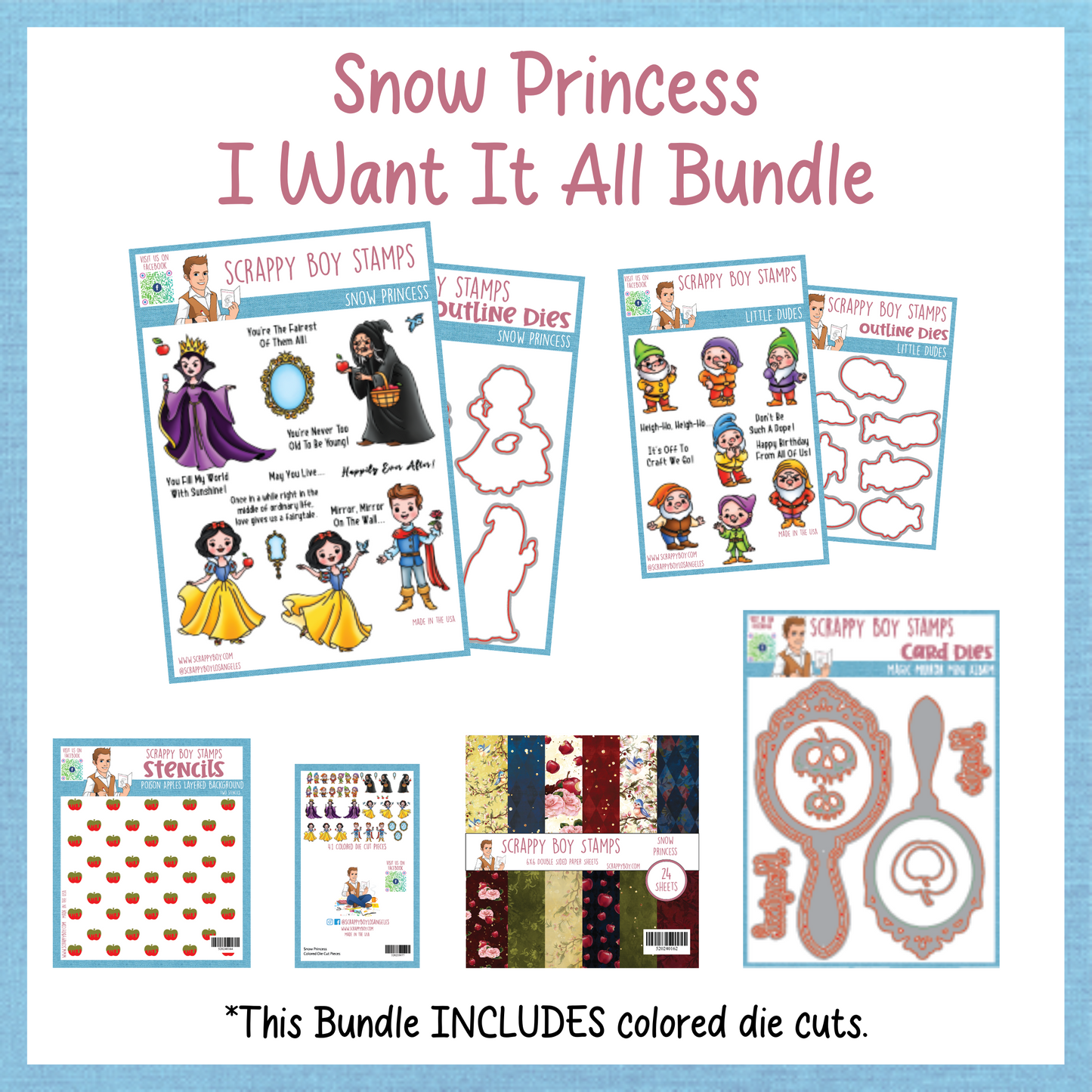 I Want It All Bundle -  Snow Princess Release Scrappy Boy Stamps