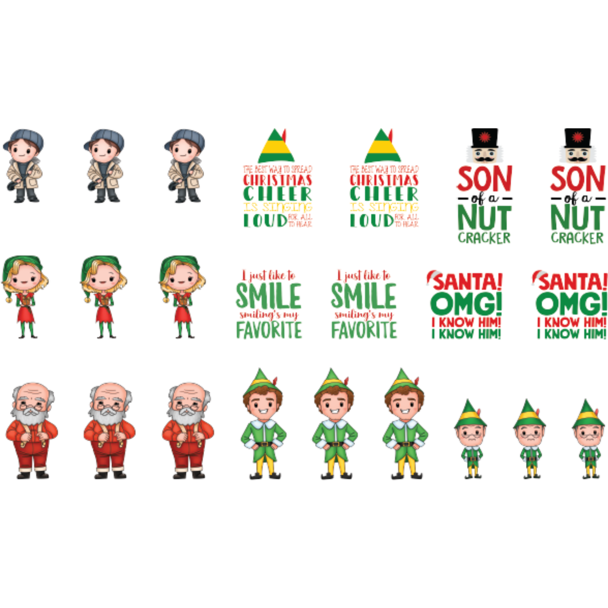 Son of a Nutcracker - Colored Die Cut Pieces Scrappy Boy Stamps