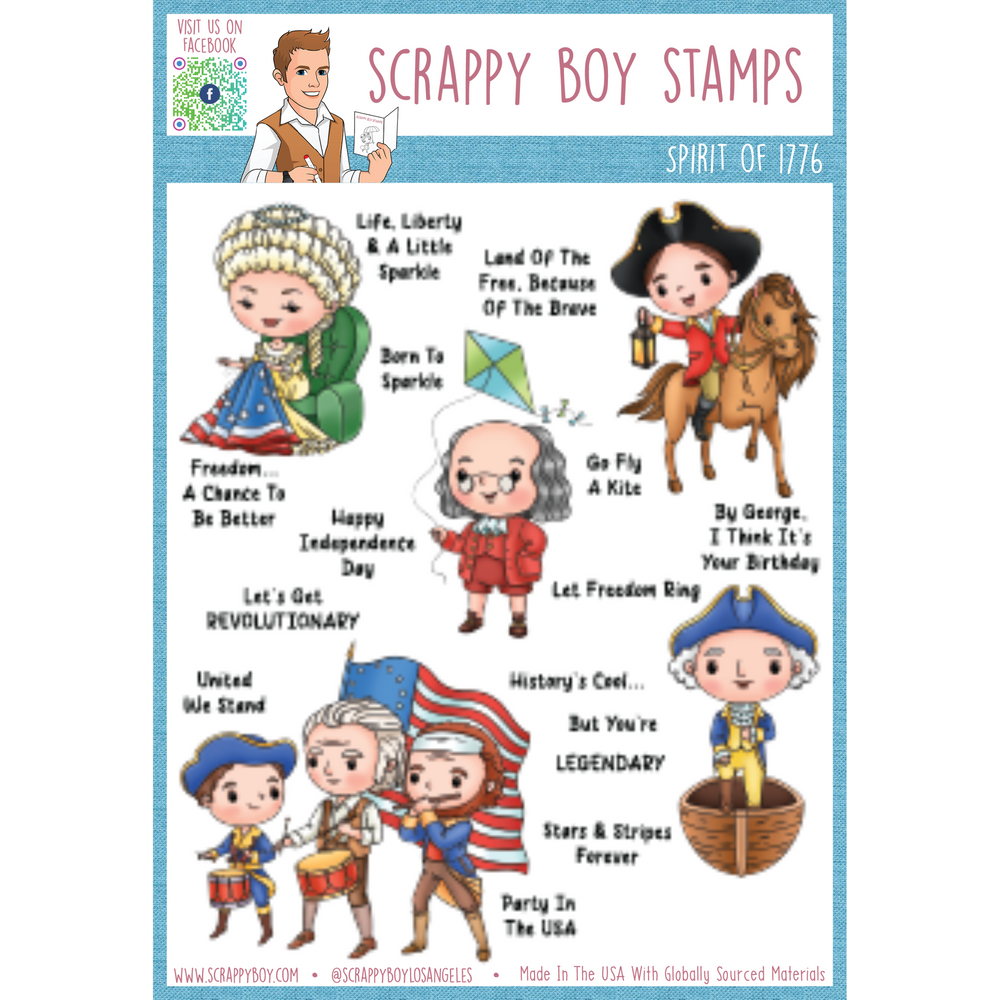 Spirit of 1776 - 6x8 Stamp Set Scrappy Boy Stamps