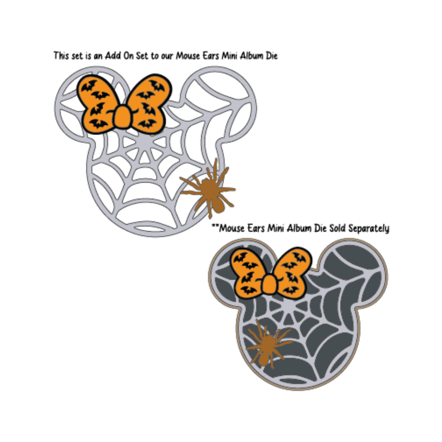 Spooky Web Mouse Ears ADD ON Die Set scrappyboystamps