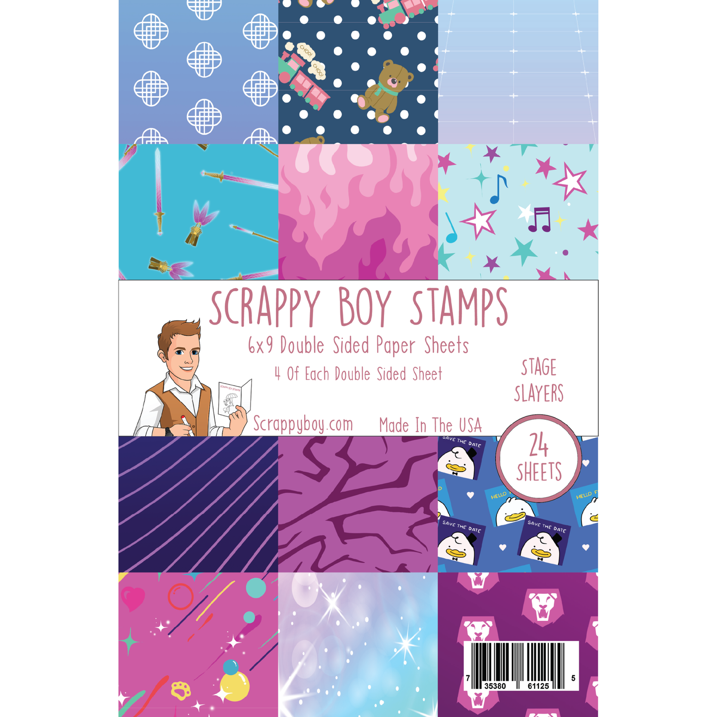 Stage Slayers 6x9 Paper Pack scrappyboystamps