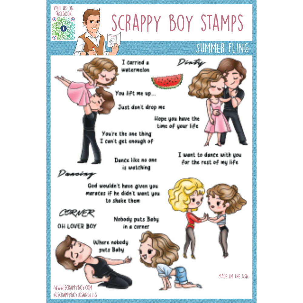 Summer Fling - 6x8 Stamp Set Scrappy Boy Stamps