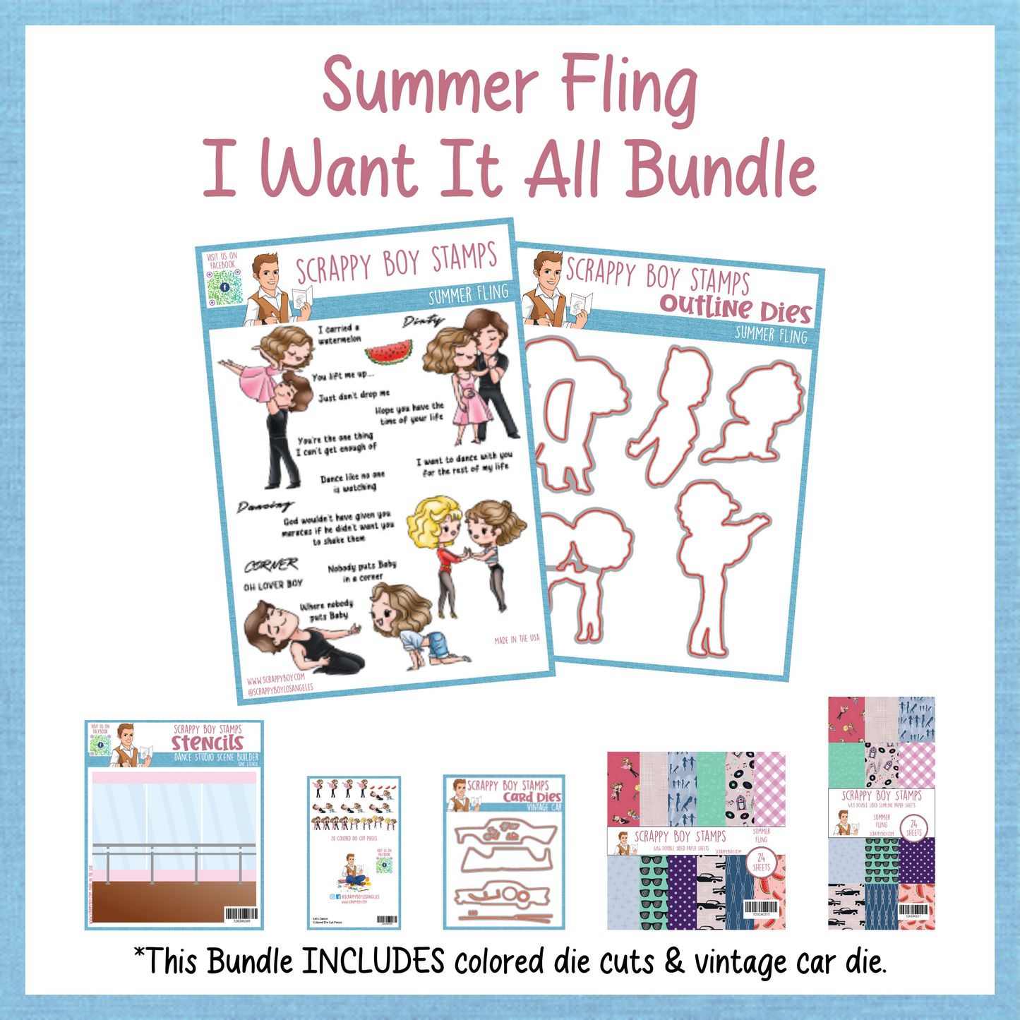 
                  
                    I Want It All Bundle - Summer Fling Release Scrappy Boy Stamps
                  
                