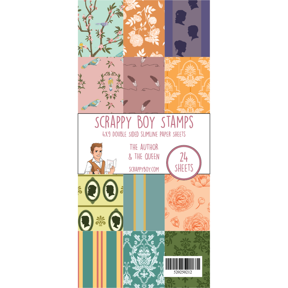 The Author and The Queen 4x9 Paper Pack scrappyboystamps