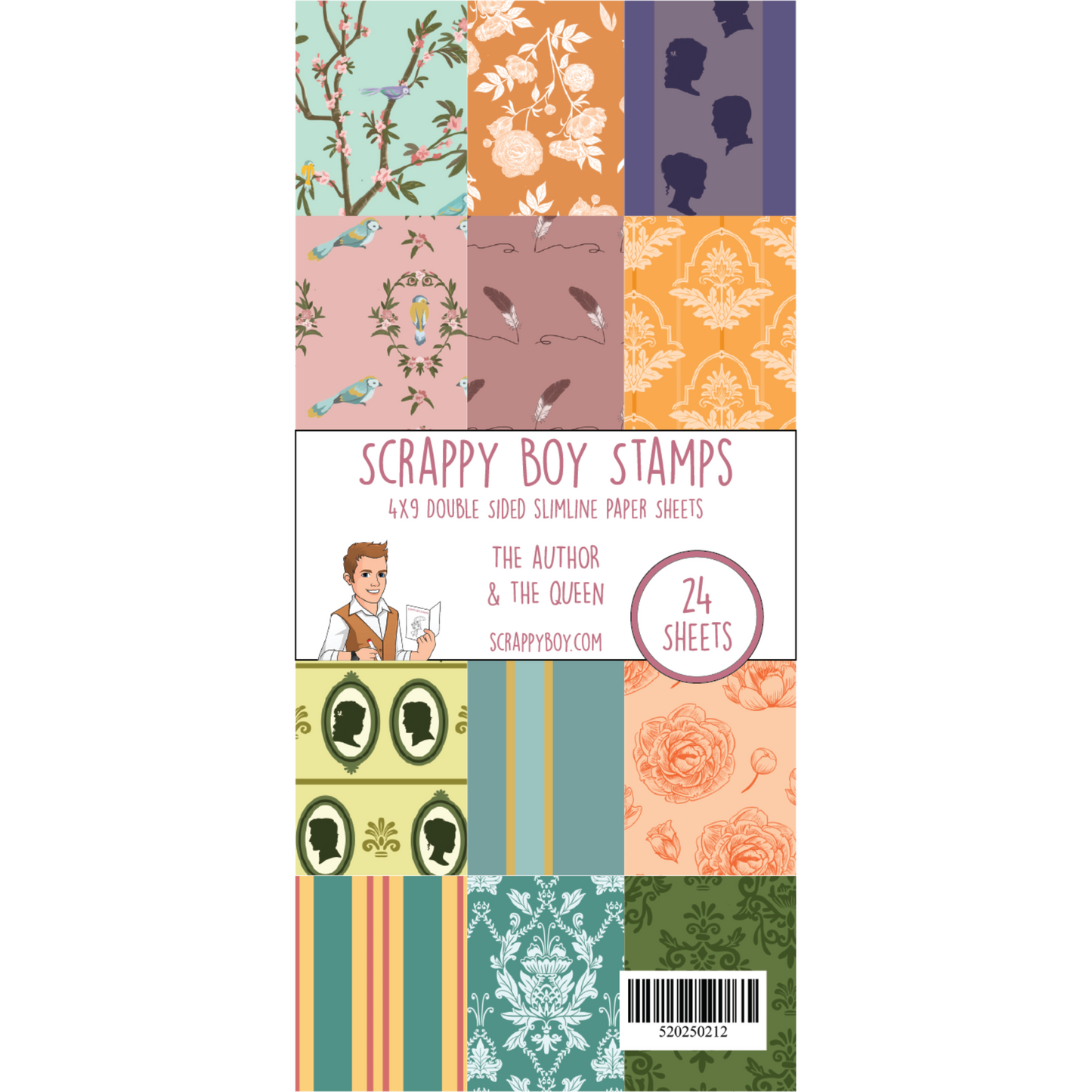 The Author and The Queen 4x9 Paper Pack scrappyboystamps