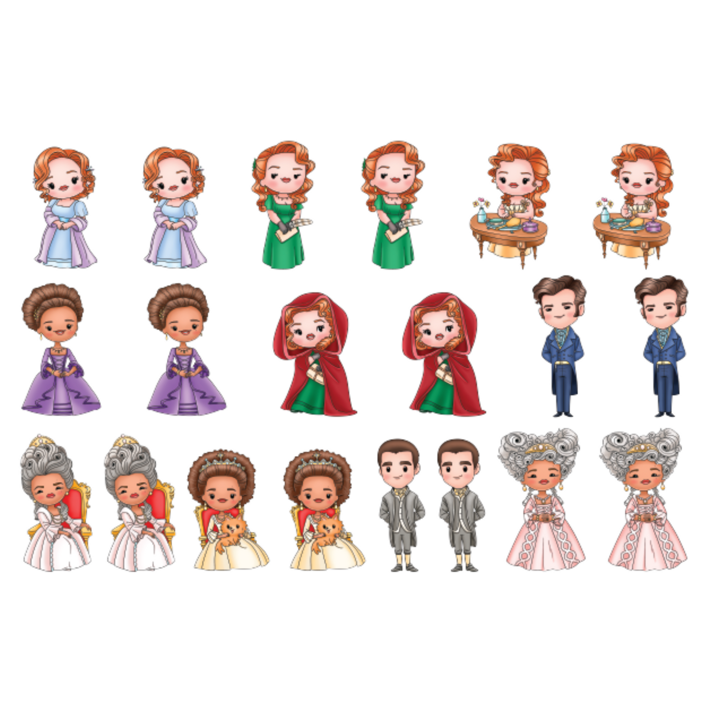 The Author and The Queen - Colored Die Cut Pieces Scrappy Boy Stamps