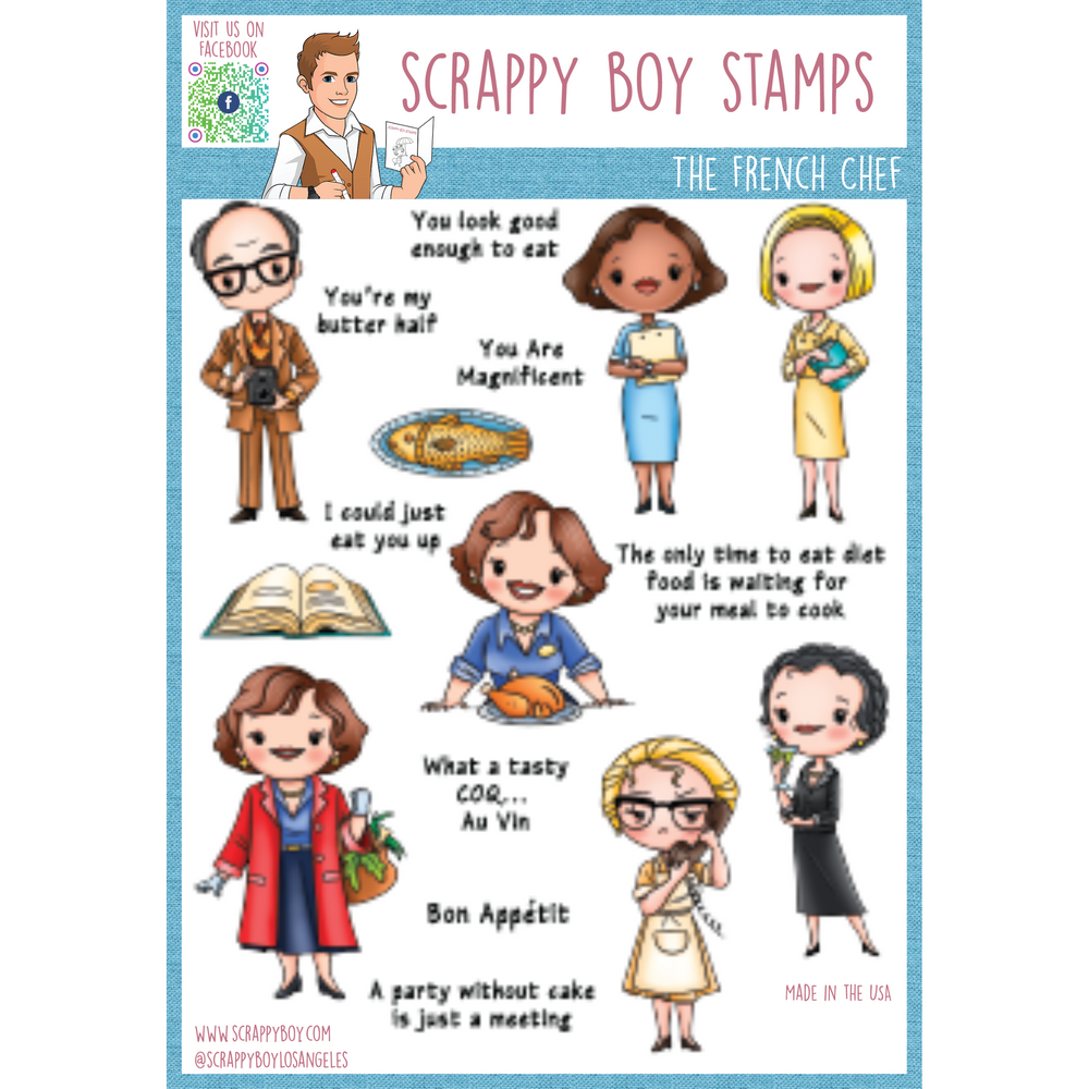 The French Chef - 6x8 Stamp Set Scrappy Boy Stamps