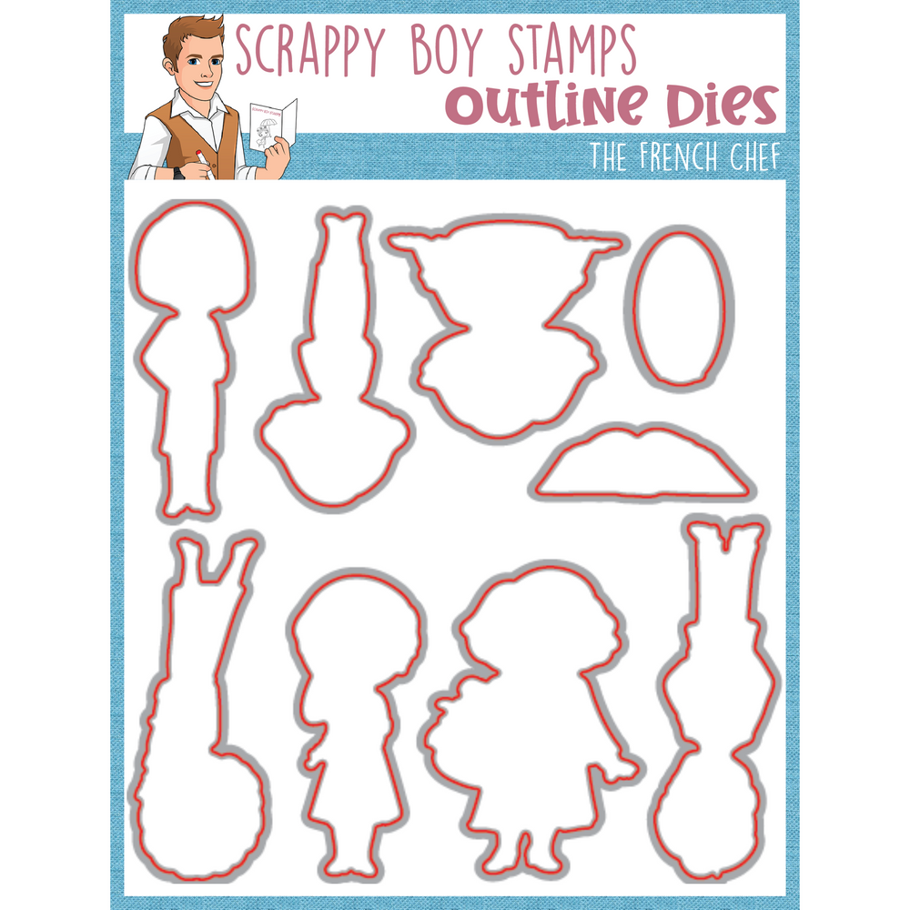 Outline Dies - The French Chef scrappyboystamps