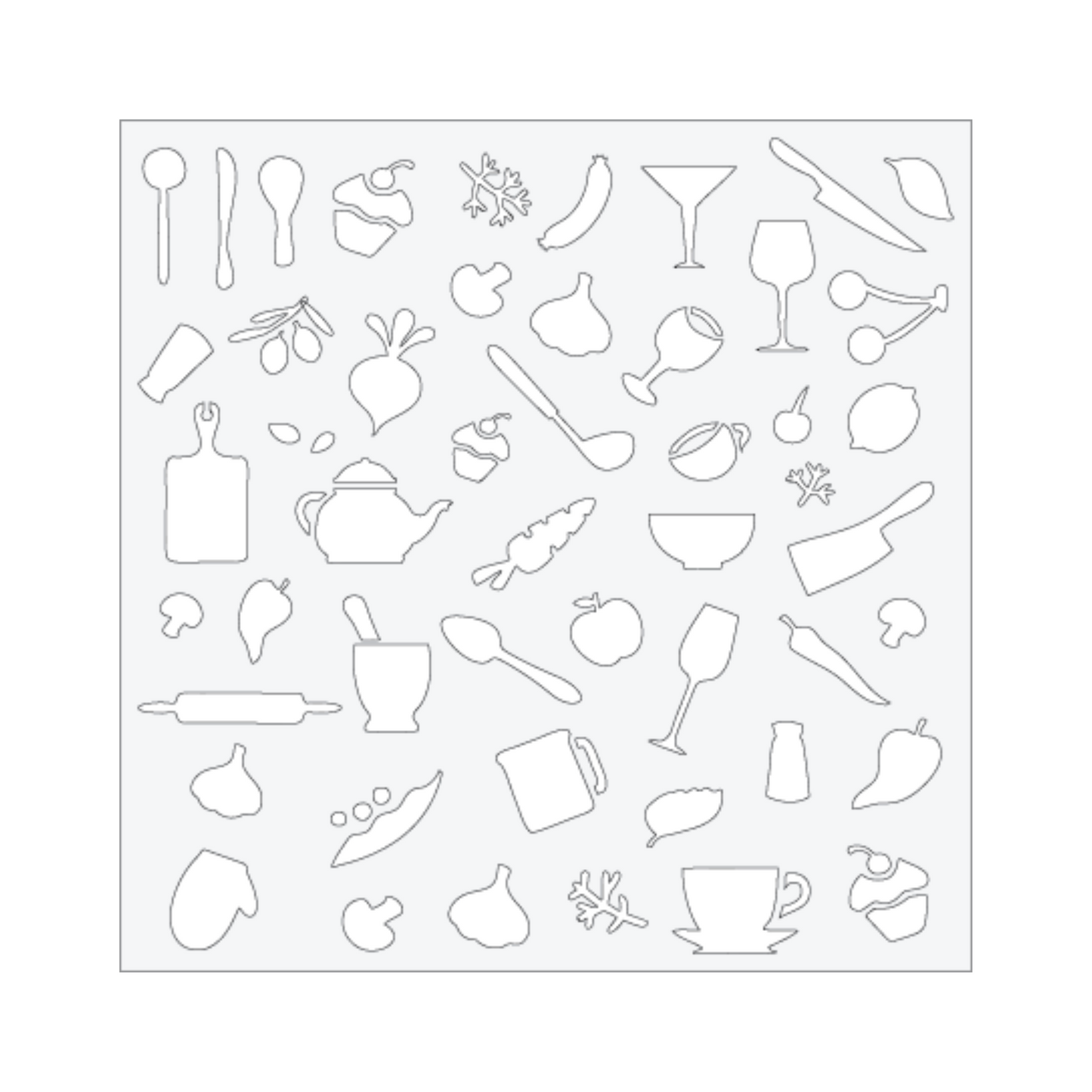 The French Chef Background Stencil scrappyboystamps