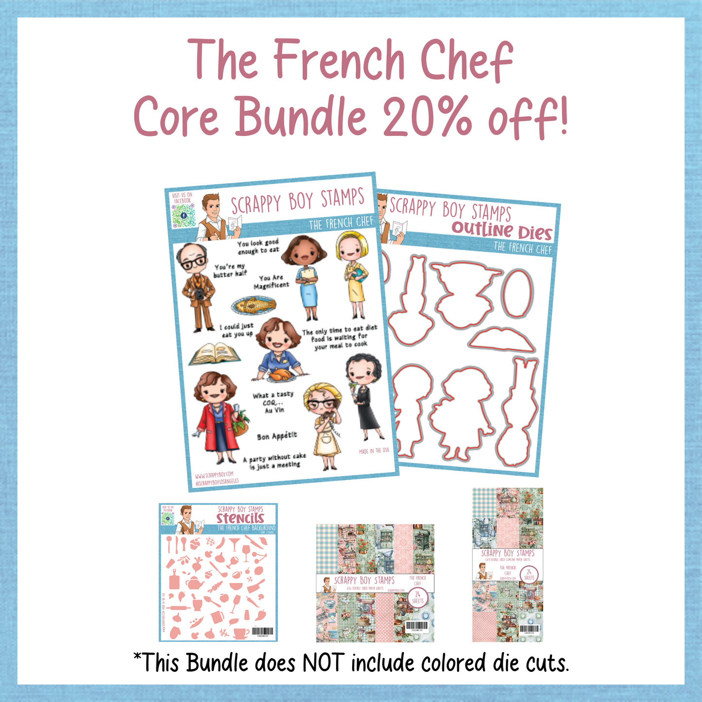 Core Bundle - The French Chef Release Scrappy Boy Stamps