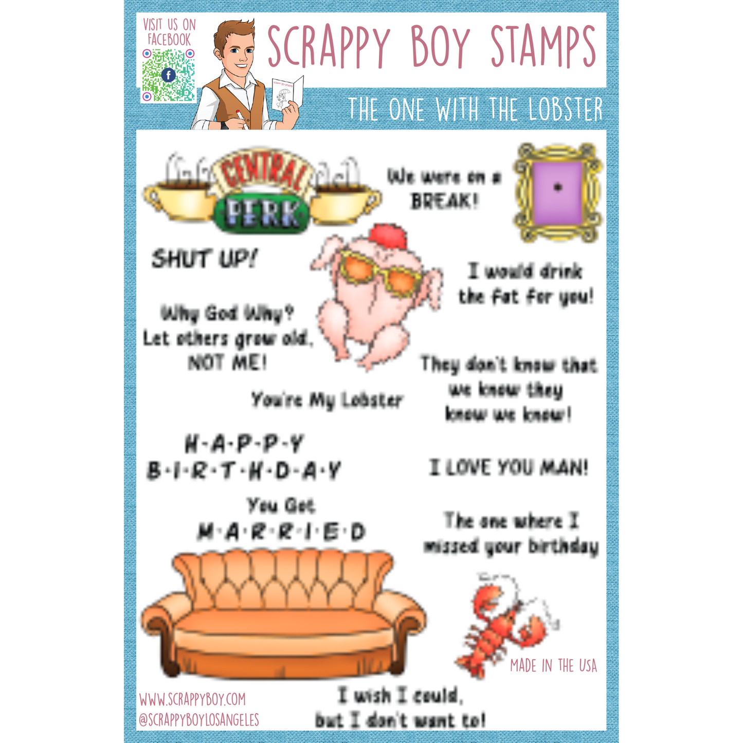 
                  
                    The One With the Lobster - 5x6.5 Stamp Set
                  
                