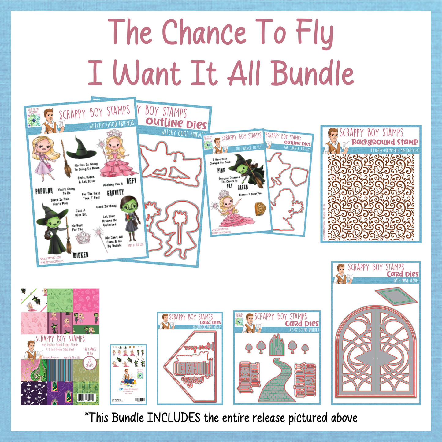 I Want It All Bundle - The Chance To Fly Release Scrappy Boy Stamps