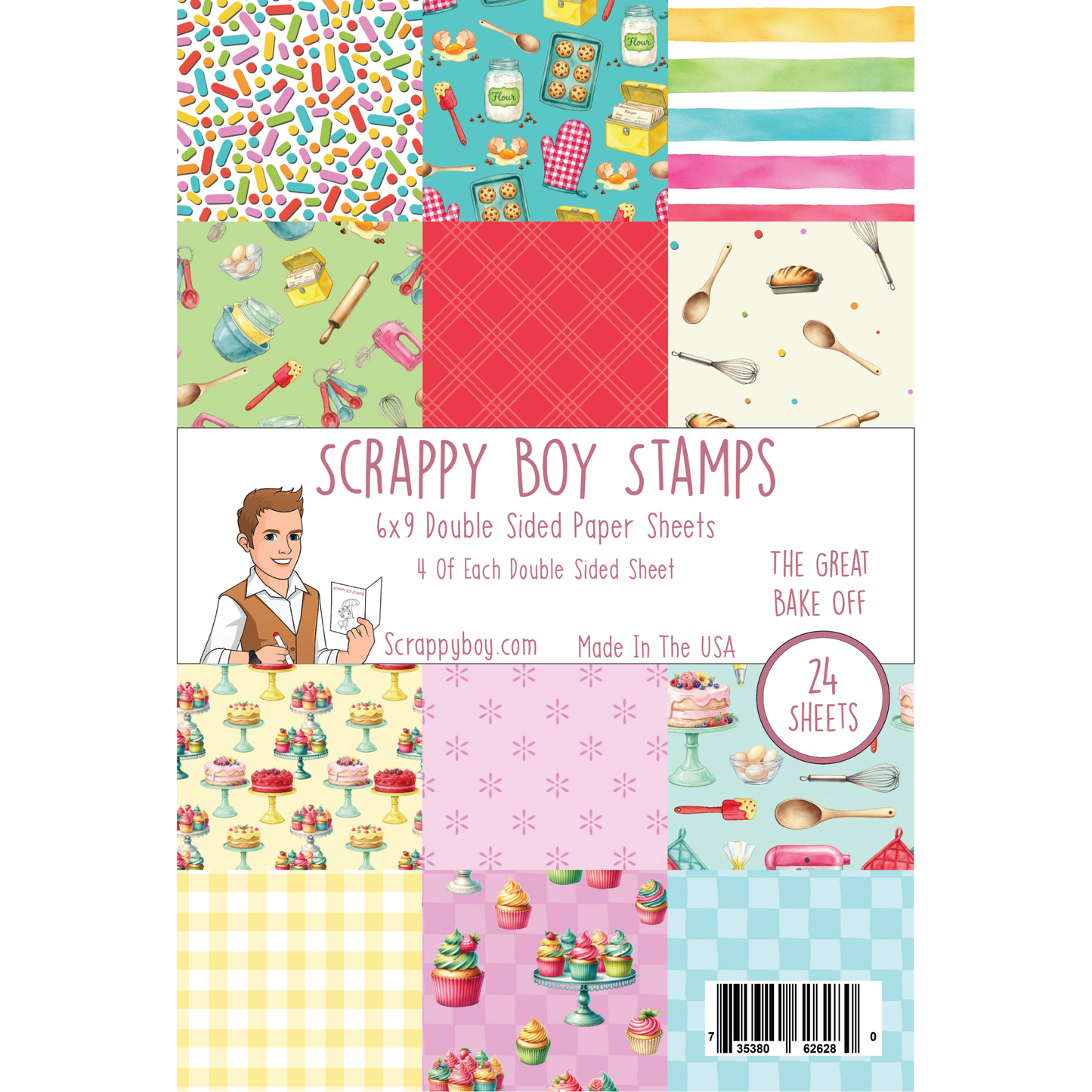 The Great Bake Off 6x9 Paper Pack scrappyboystamps