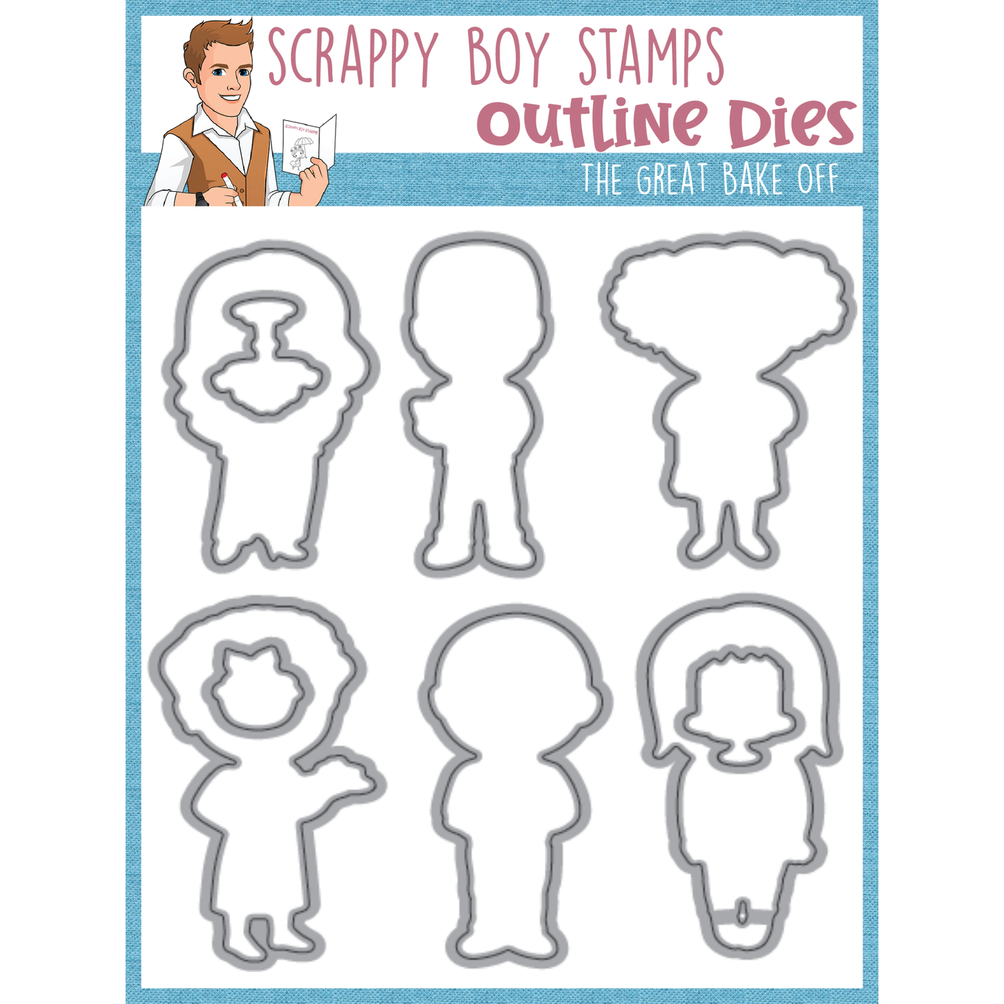 Outline Dies - The Great Bake Off scrappyboystamps