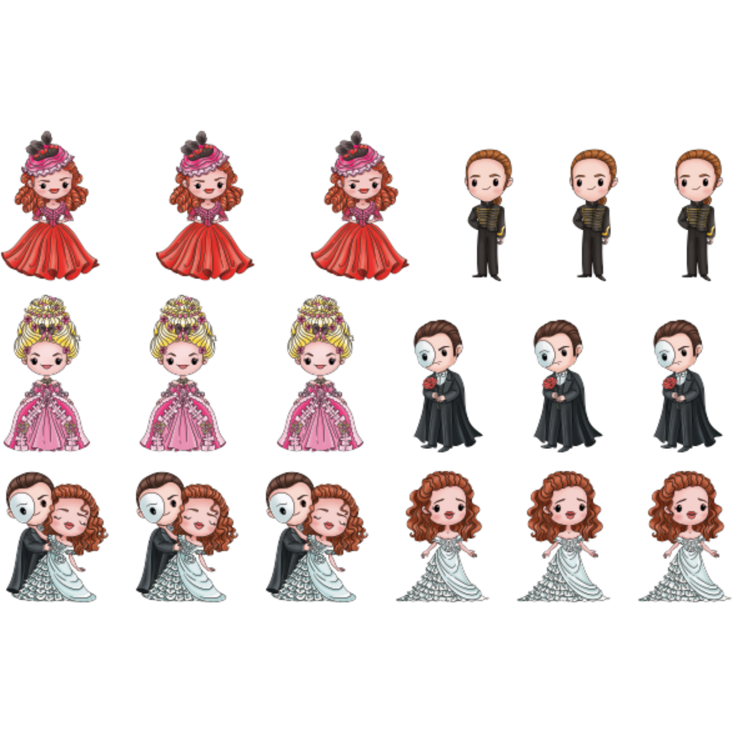 The Opera- Colored Die Cut Pieces Scrappy Boy Stamps