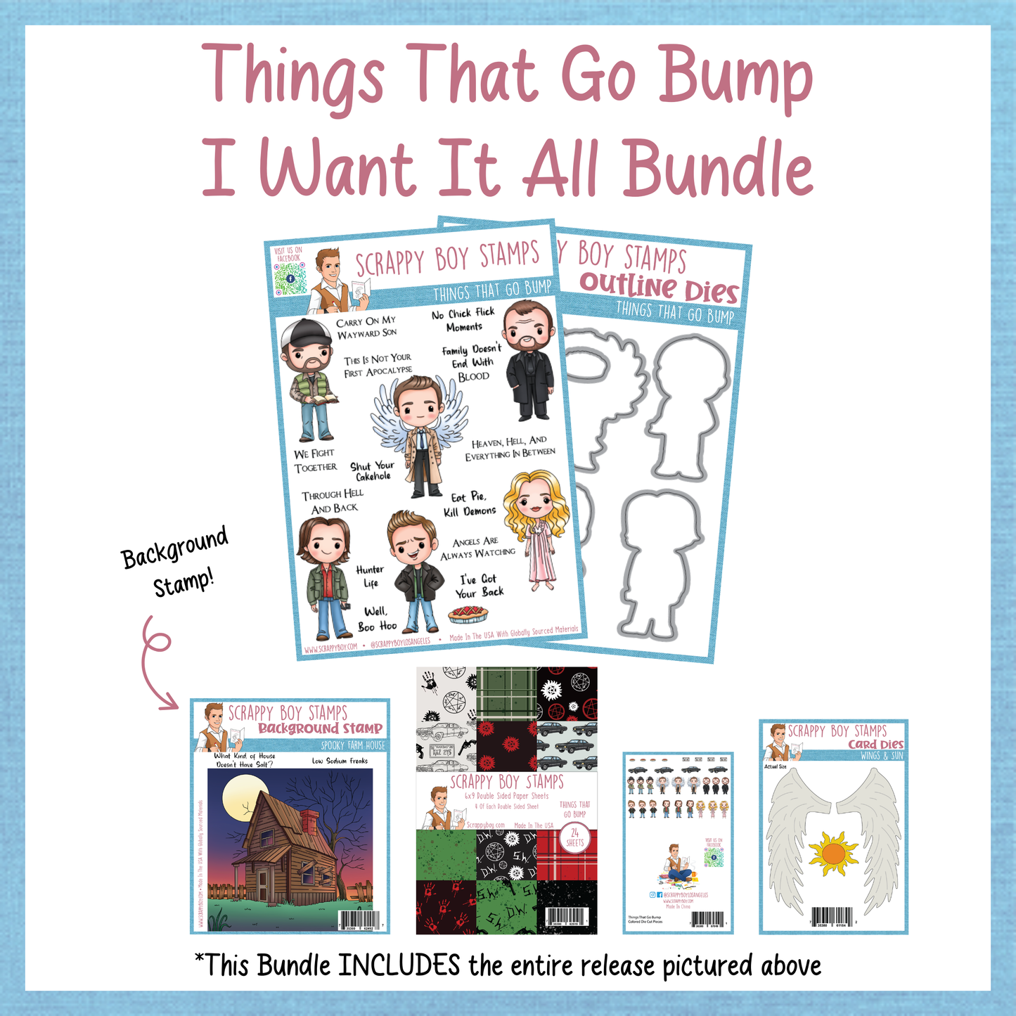 I Want It All Bundle - Things That Go Bump Scrappy Boy Stamps