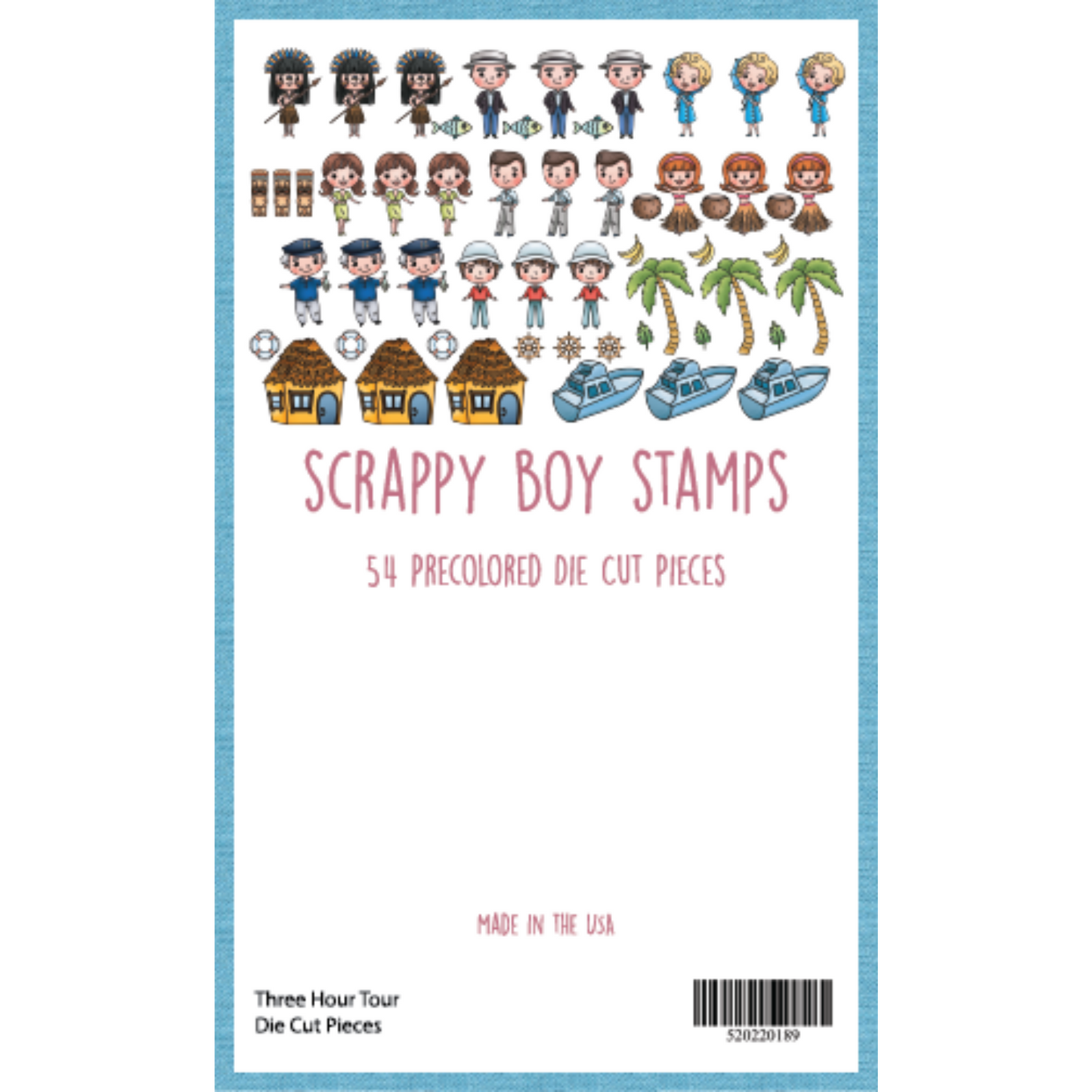 
                  
                    Three Hour Tour - Colored Die Cut Pieces Scrappy Boy Stamps
                  
                