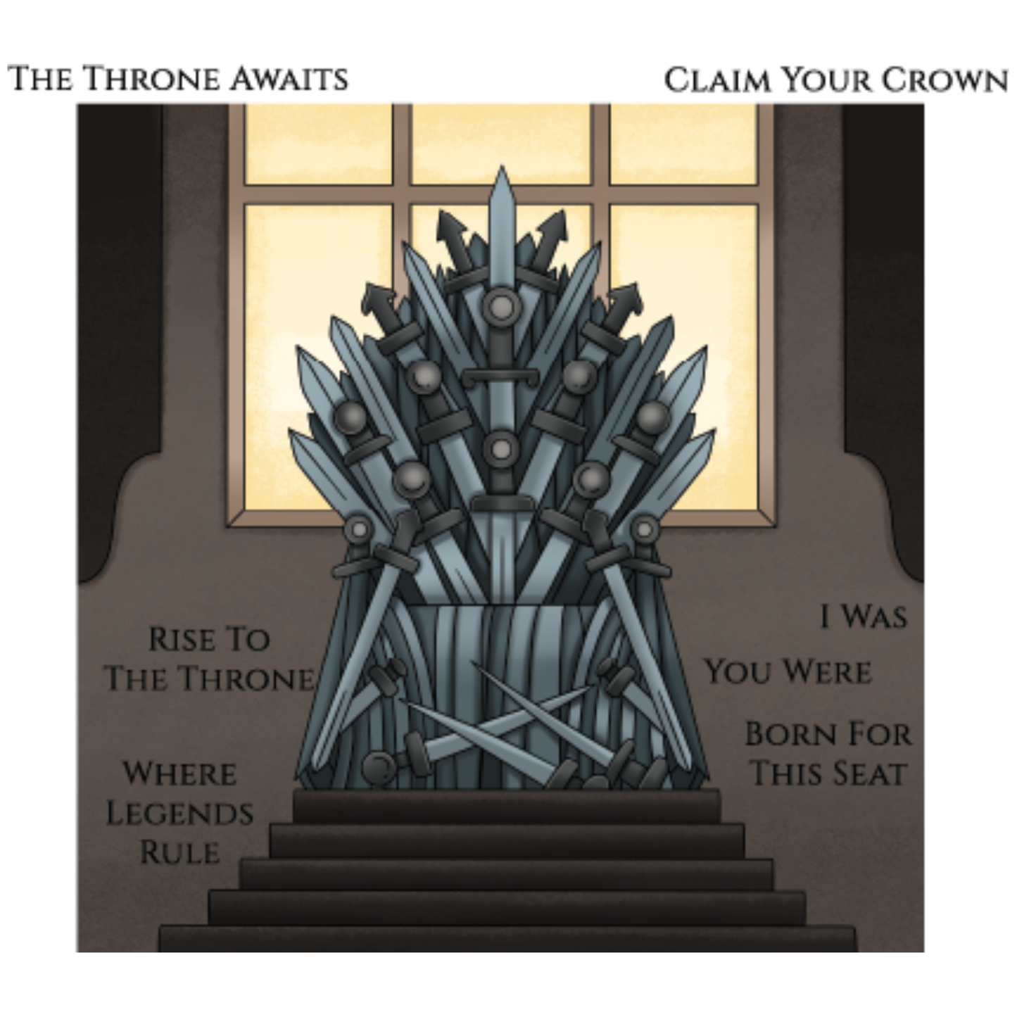 Throne of Legends - 6x6 Background Stamp Scrappy Boy Stamps