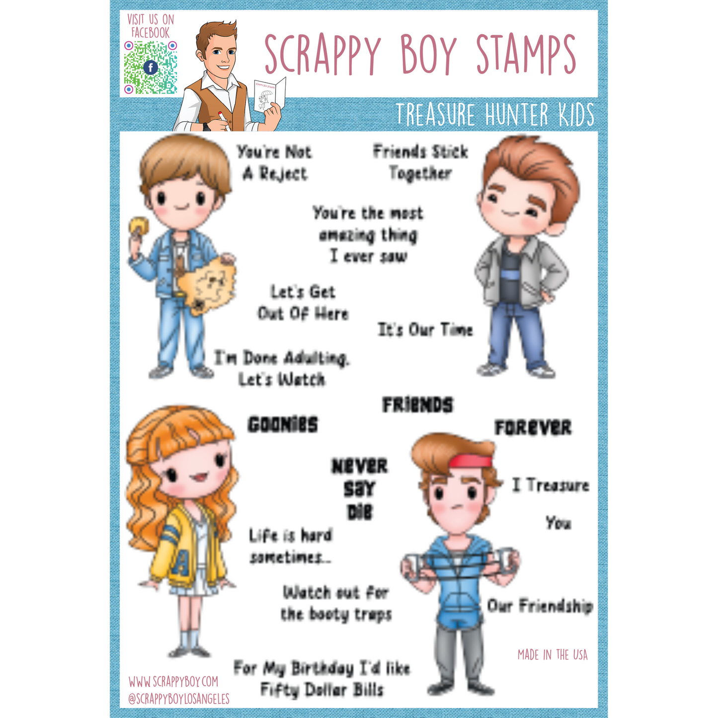 
                  
                    Treasure Hunter Kids - 6x8 Stamp Set Scrappy Boy Stamps
                  
                